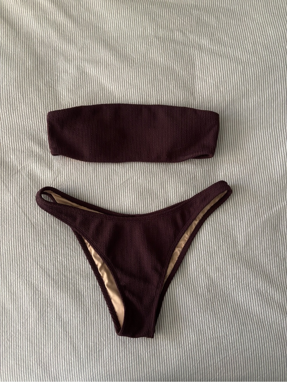 Cotton On Body Swim | Brown Bandeau Bikini Set